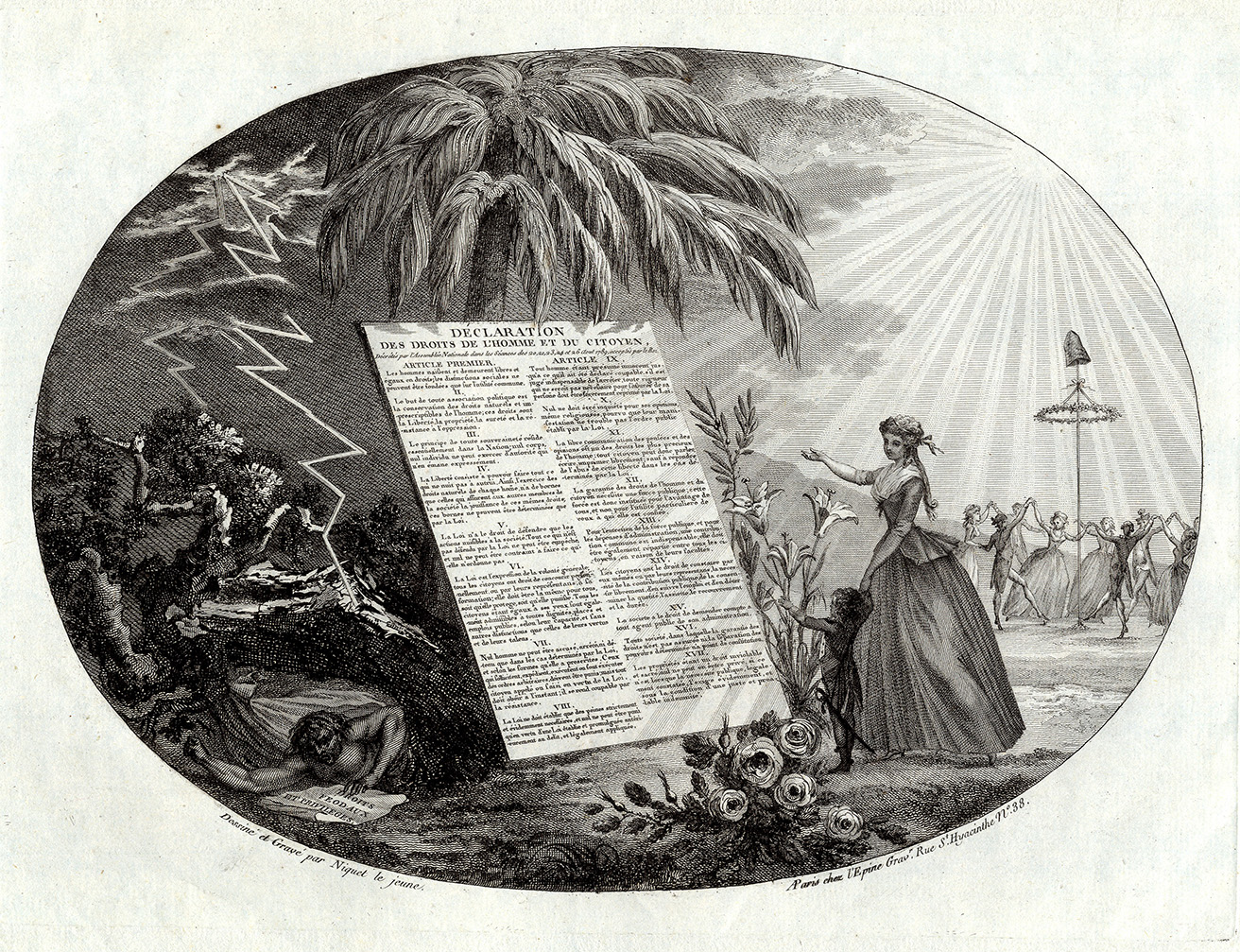 Déclaration des Droits de l'homme et du citoyen, gravure Niquet le Jeune